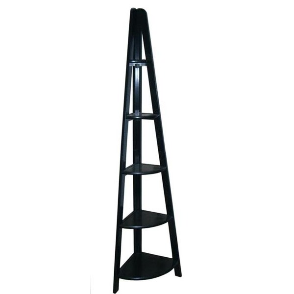 Yu Shan Co Usa Yu Shan CO USA Ltd 176-33 5 shelf corner ladder bookcase Espresso 176-33 - main